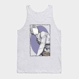 David - Faceless Colored in Purple Tank Top